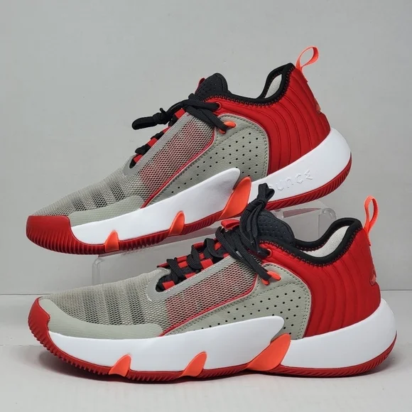 Adidas Mens Size 12 Trae Unlimited Basketball Sneaker Shoes Grey Red IF5611 New - Picture 3 of 9